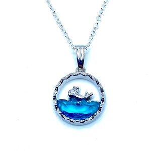 Whale Necklace Ocean Waves